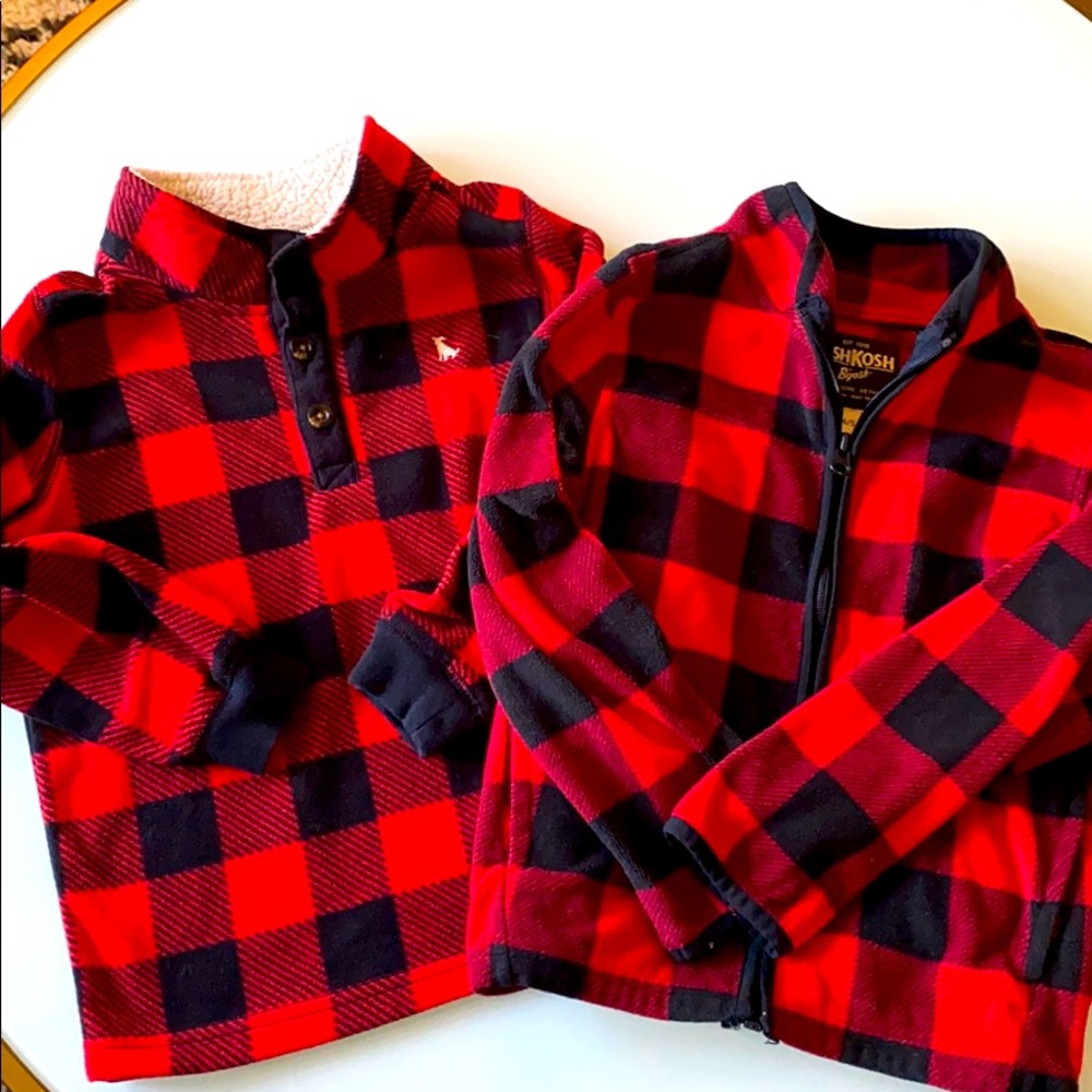 Plaid Sweatshirts Zip up